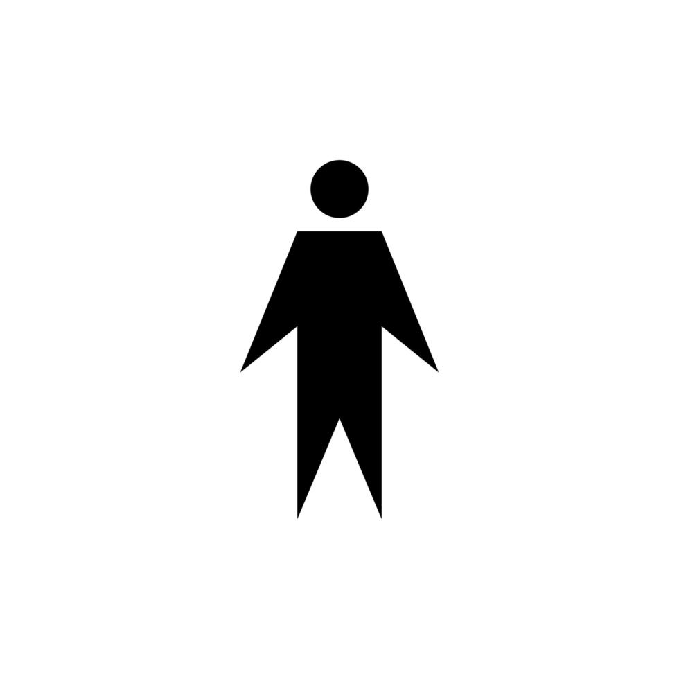 man ikon. manlig tecken för toalett. pojke toalett piktogram för badrum. vektor toalett symbol isolerat