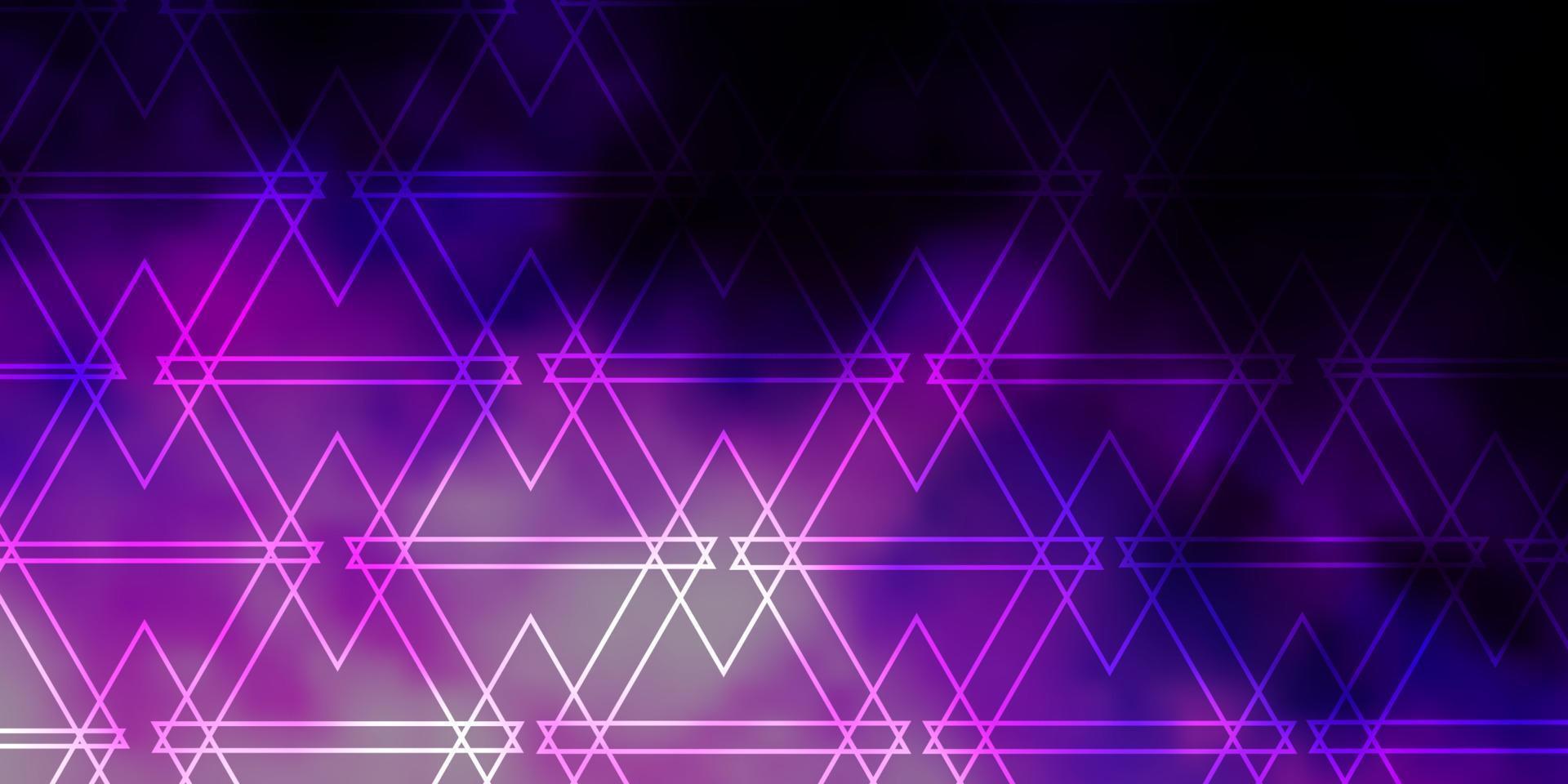 dunkelvioletter, rosafarbener Vektorhintergrund mit polygonalem Stil. vektor