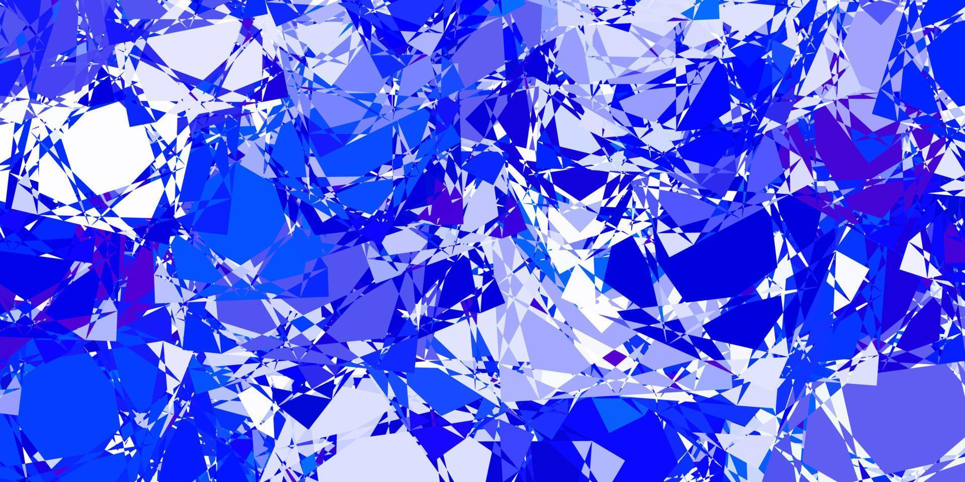 ljusblå vektormönster med månghörniga former. vektor