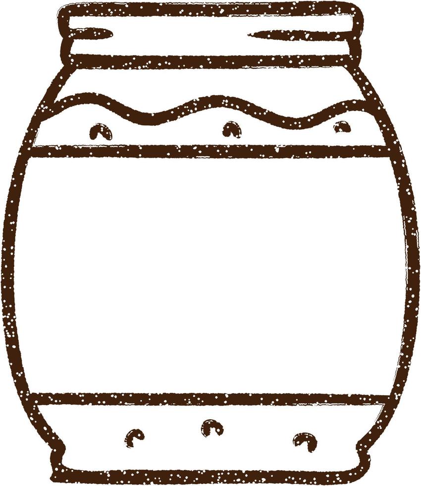 Marmeladenglas Kohlezeichnung vektor