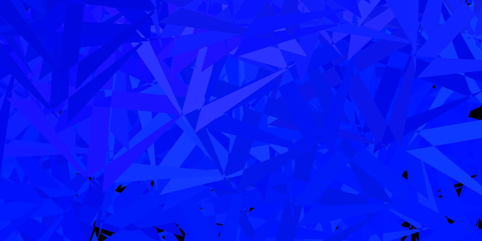 hellblaue Vektorschablone mit Dreiecksformen. vektor