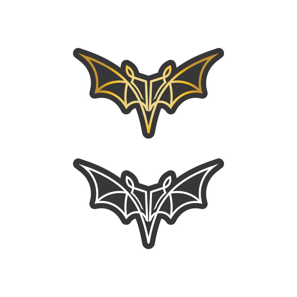 Fledermaus-Vektor-Symbol-Logo-Vorlage vektor