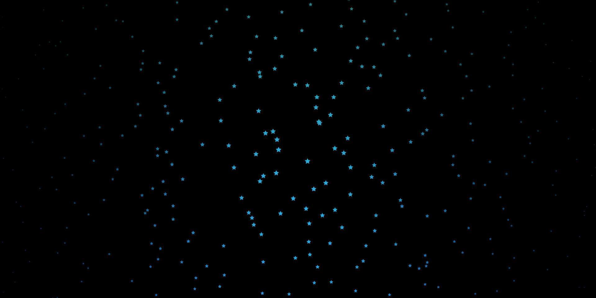 mörkblå, grön vektorbakgrund med små och stora stjärnor. vektor