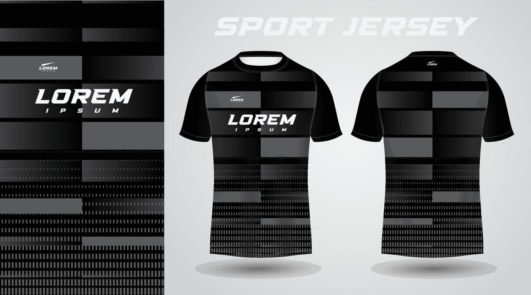 schwarzes T-Shirt Sport-Jersey-Design vektor
