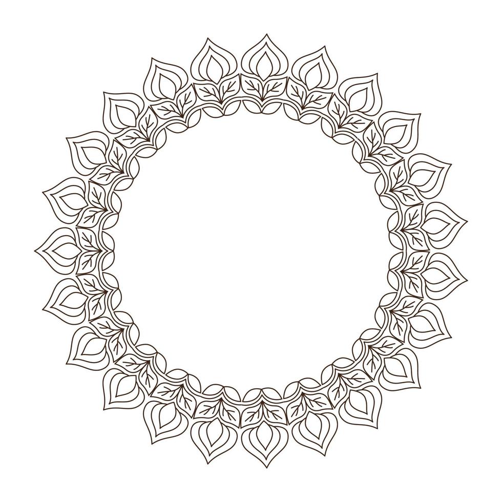 Mandala-Muster Grußkarte Kreis Ornament Aufkleber Design, Fliesenmuster, Spitze und Tattoo-Design. Dekoration für die Innenarchitektur. Vektor ethnisch orientalisch.