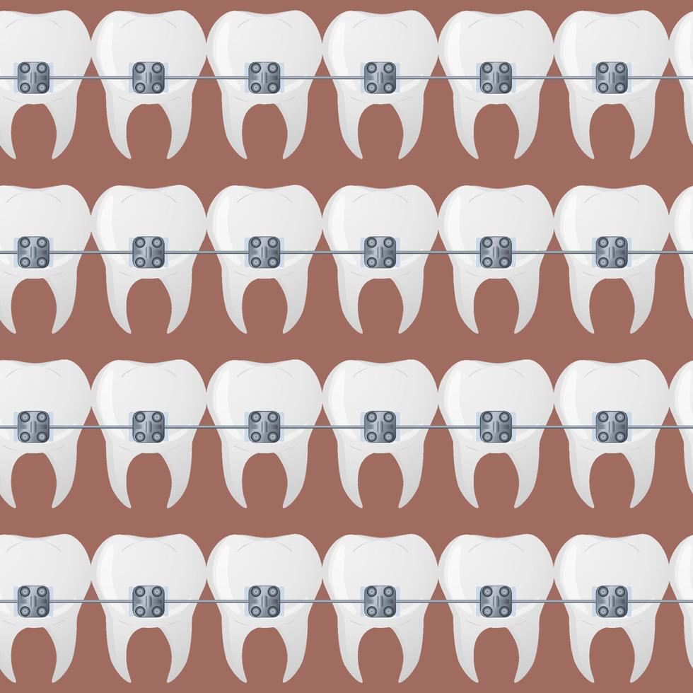 dental element mönster i realistisk stil. dental Utrustning. färgrik vektor illustration isolerat på bakgrund.