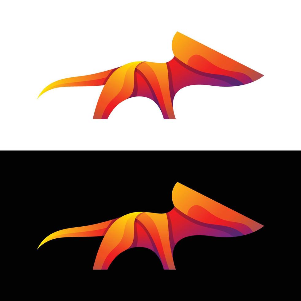 vektor logotyp illustration mus lutning färgrik stil