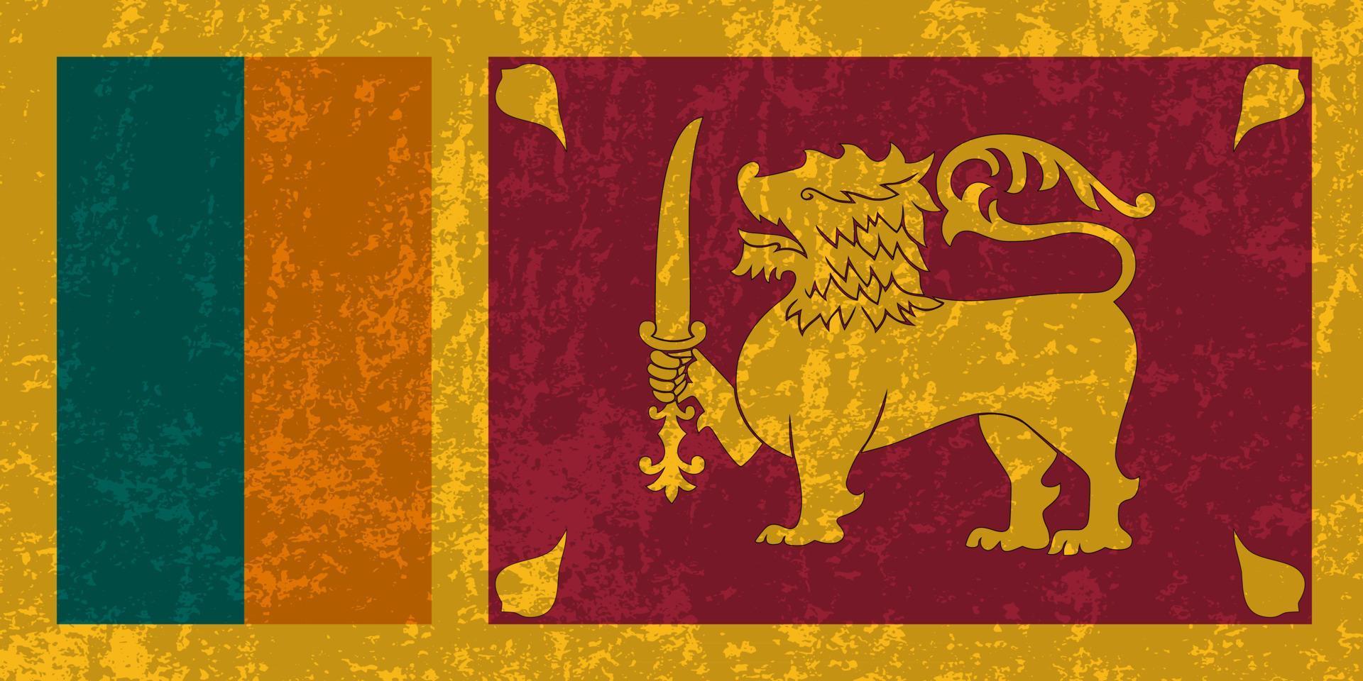 Sri Lanka Flagge, offizielle Farben und Proportionen. Vektor-Illustration. vektor