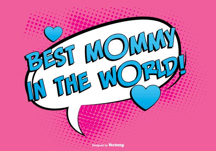 Beste Mommy Comic Illustration vektor