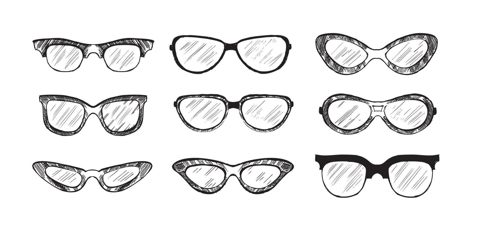 solglasögon vektor handritad illustration