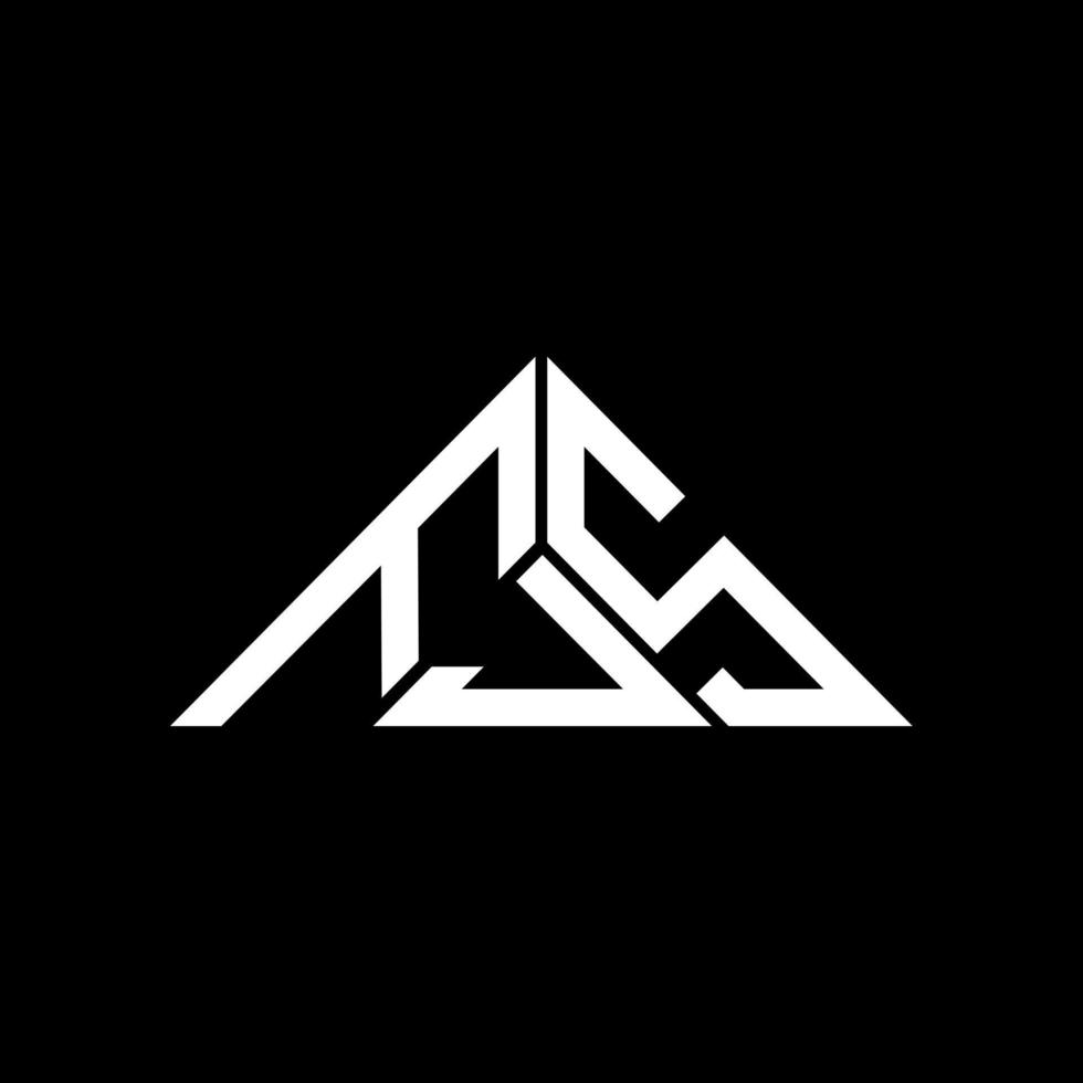 fjs brev logotyp kreativ design med vektor grafisk, fjs enkel och modern logotyp i triangel form.