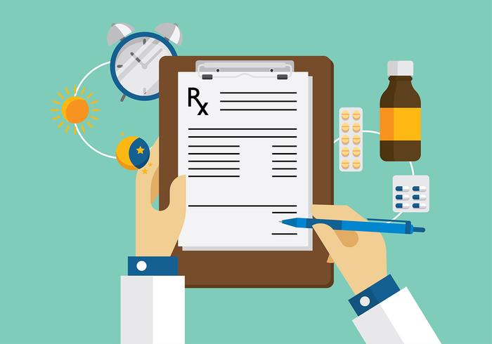 Prescription Pad Arbeitsbereich Vektor