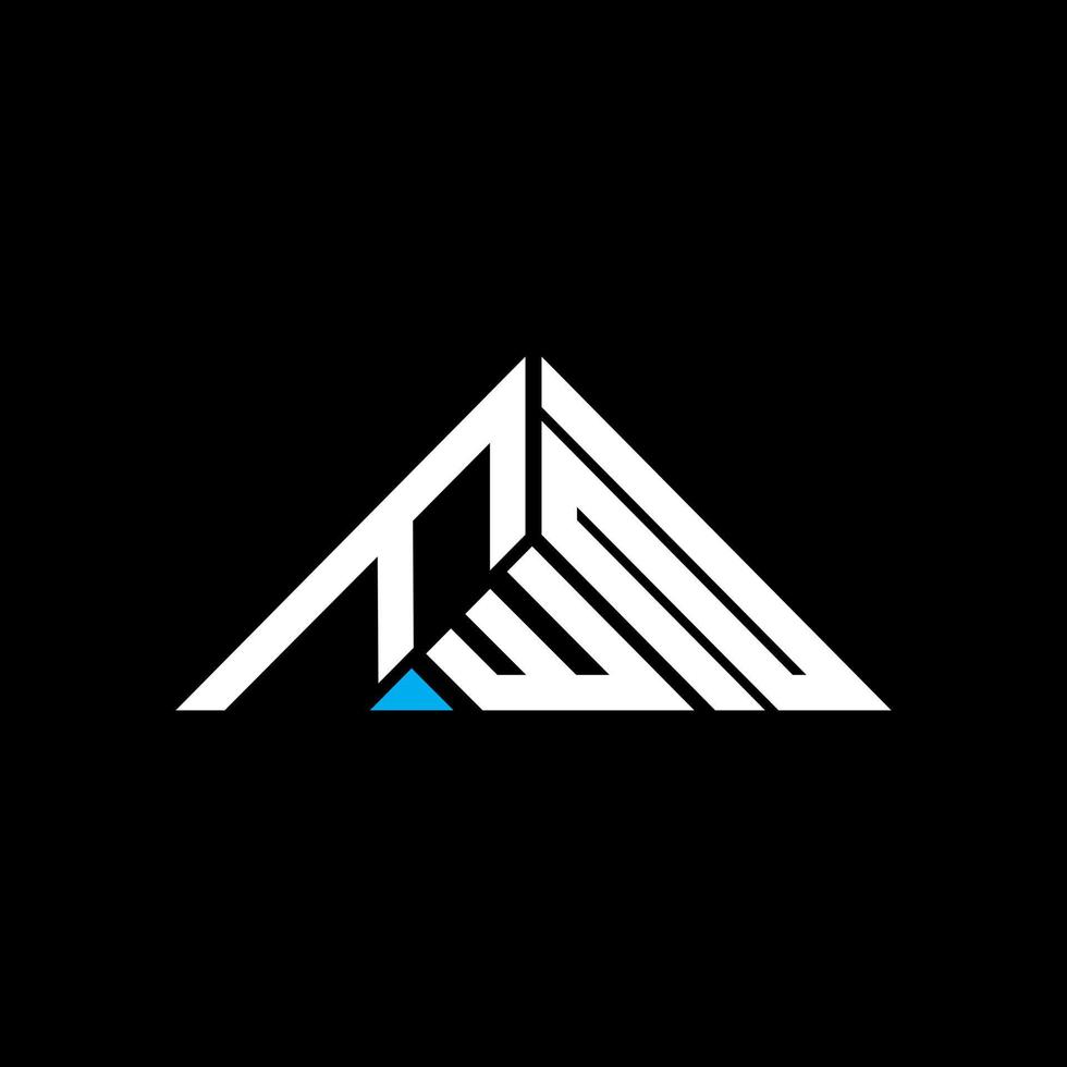 fwn Letter Logo kreatives Design mit Vektorgrafik, fwn einfaches und modernes Logo in Dreiecksform. vektor