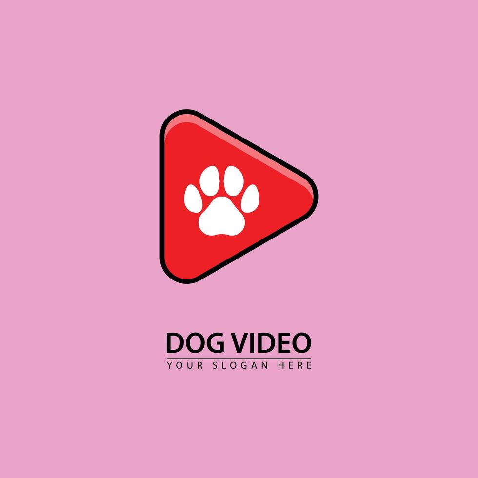 abstraktes Hundevideo-Logo-Symbol vektor