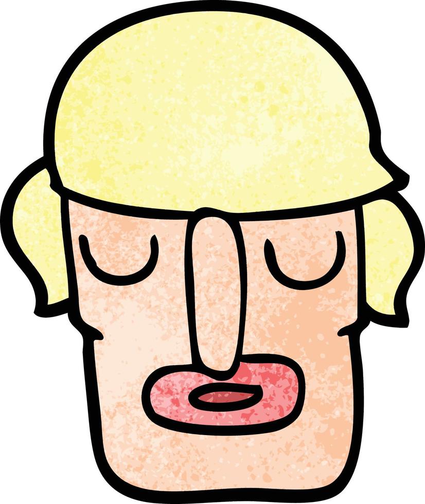 tecknad doodle manligt ansikte vektor