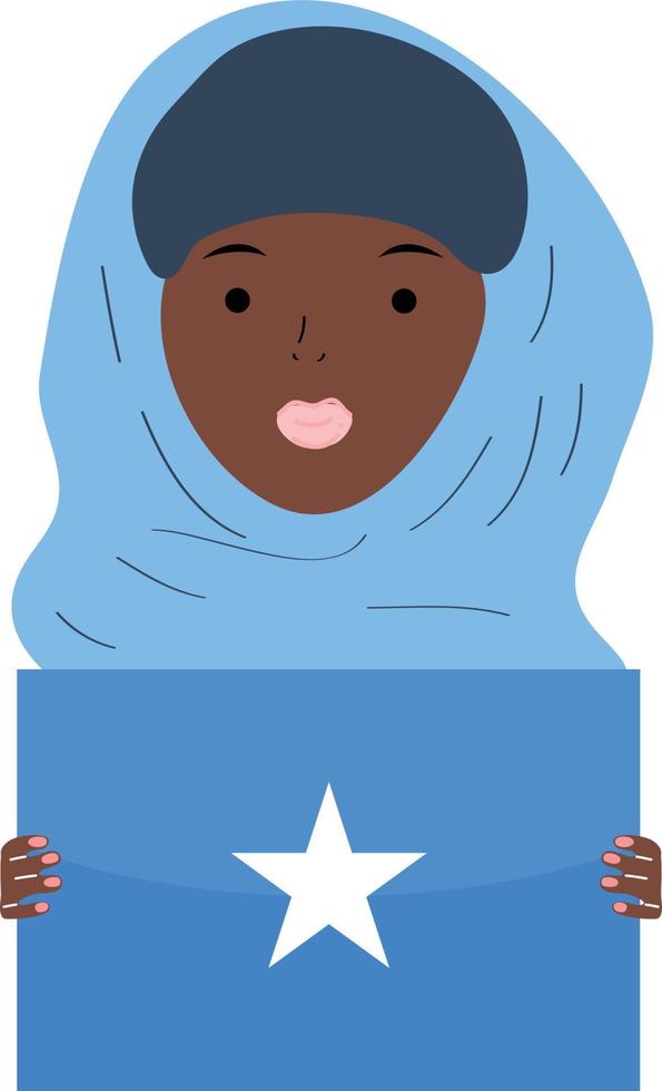 Somalia-Flaggenvektor handgezeichnet, somalischer Schilling-Vektor handgezeichnet vektor