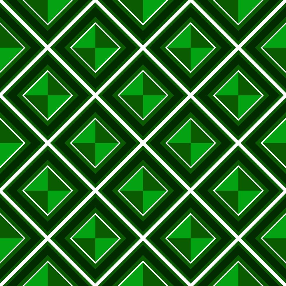 grön juvel sömlös mönster. vektor tyg skriva ut mall. lyx romb prydnad. geometrisk rutig matta bakgrund.
