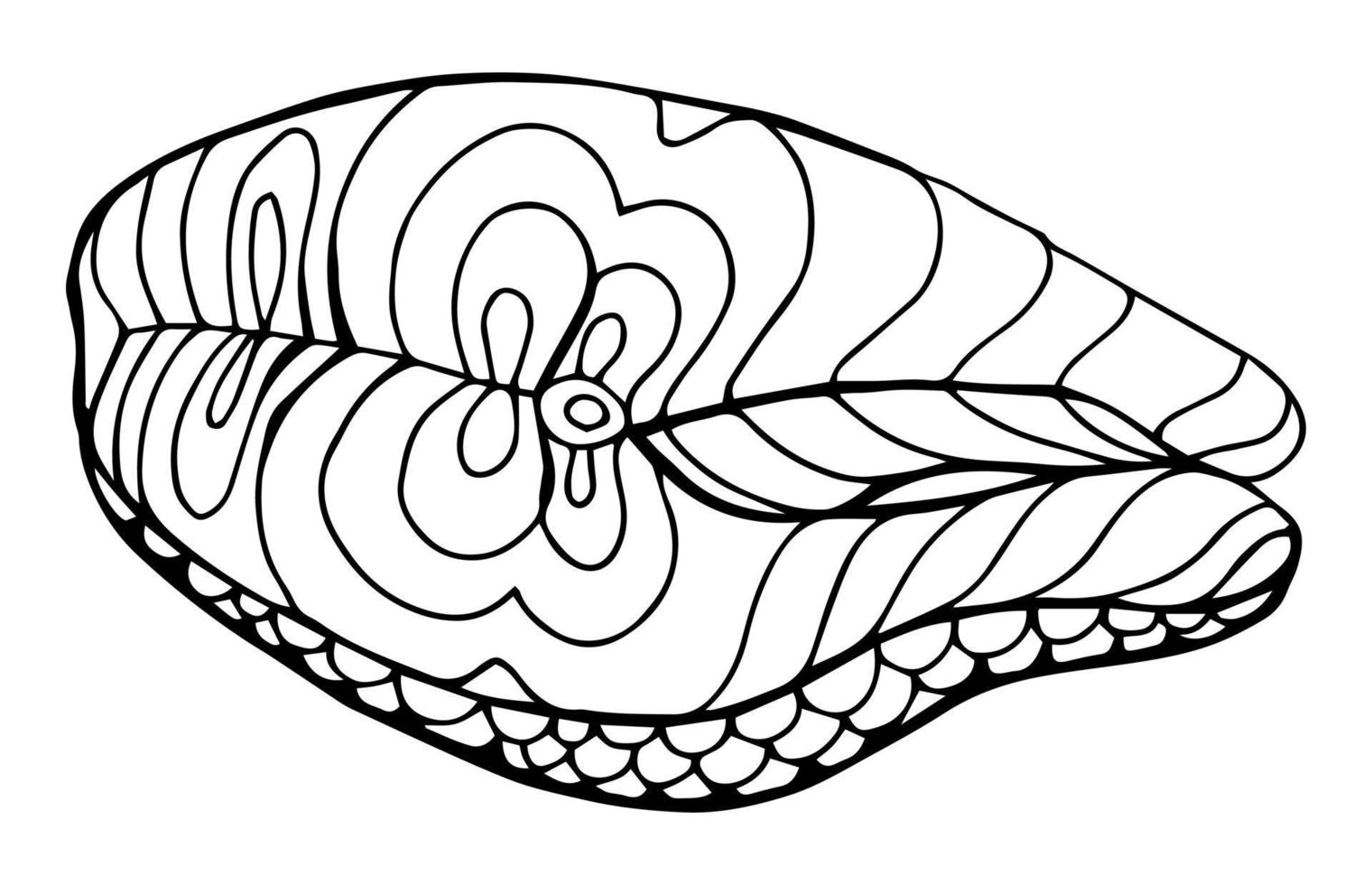 lax filea hand dragen vektor illustration. graverat stil årgång skaldjur. bra för fisk och hav mat restaurang meny, flygblad, kort, företag främja.