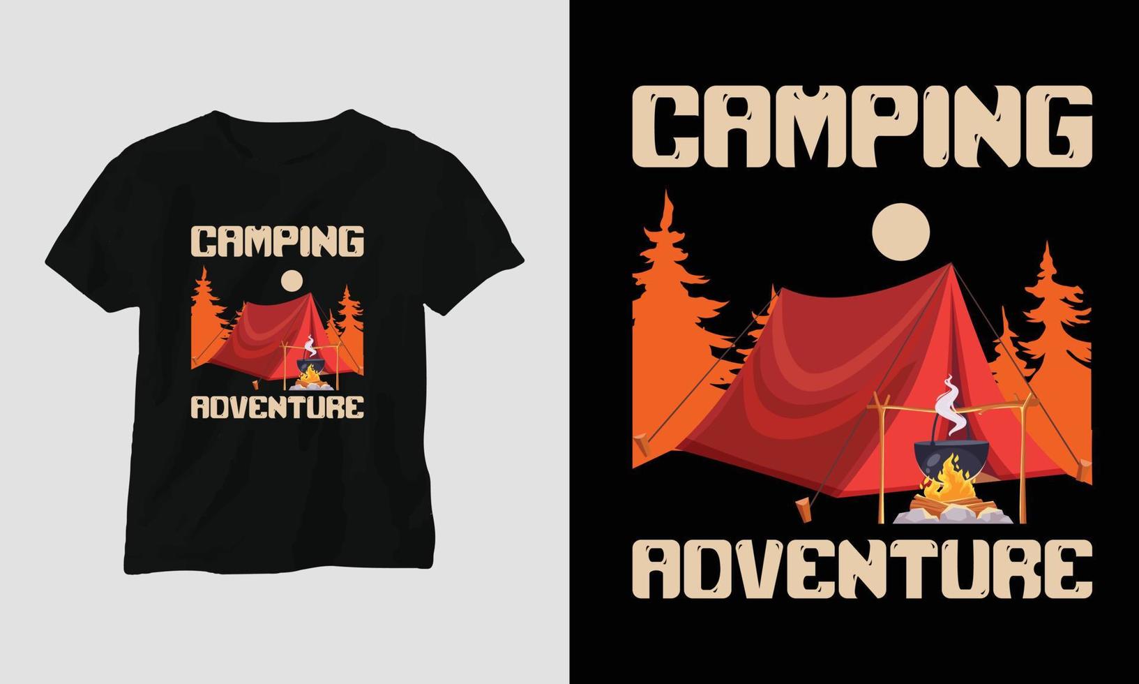 Camping-Abenteuer - Camping-T-Shirt-Design vektor