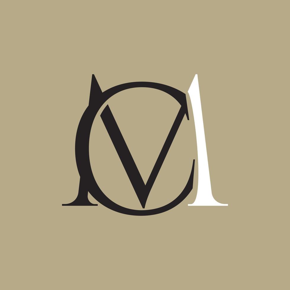 brev centimeter monogram företag logotyp vektor
