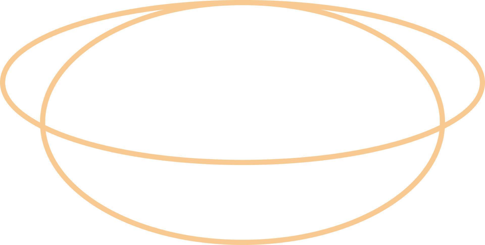 minimales ovales umrissdesign vektor