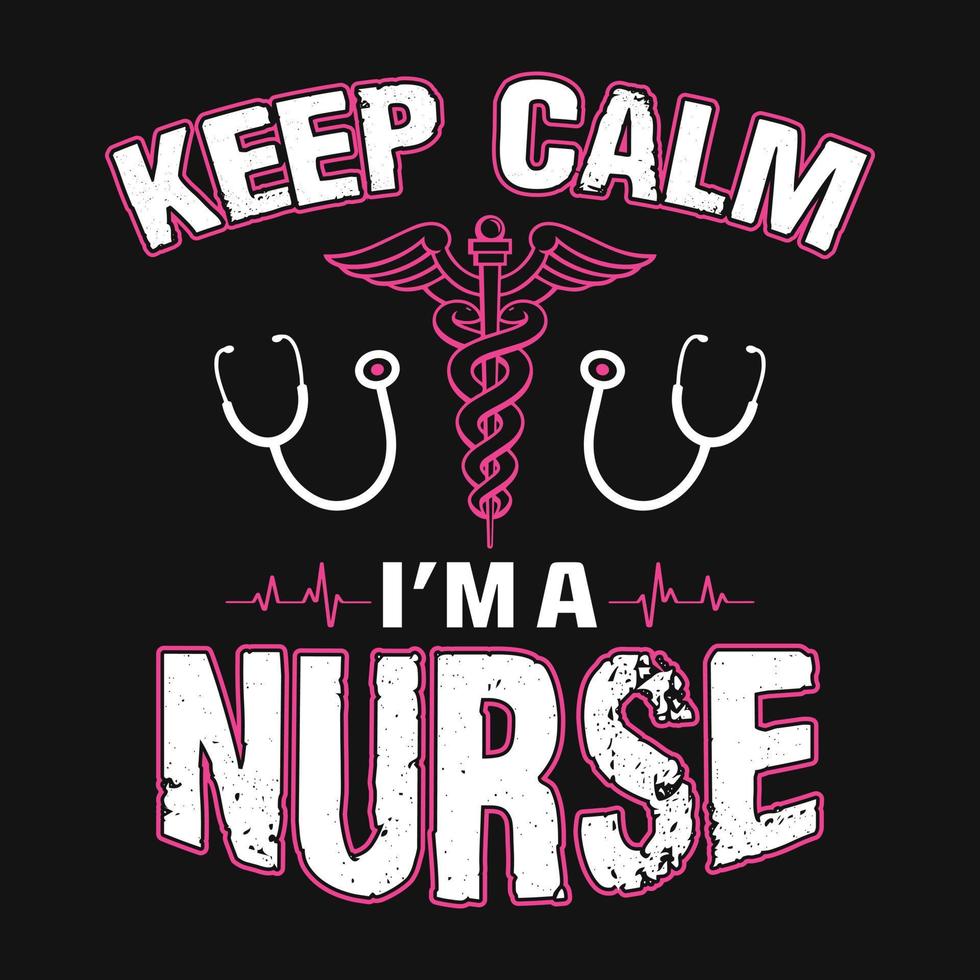 sjuksköterska citat - ha kvar lugna jag är en sjuksköterska - sjuksköterska t skjorta - vektor grafisk design.