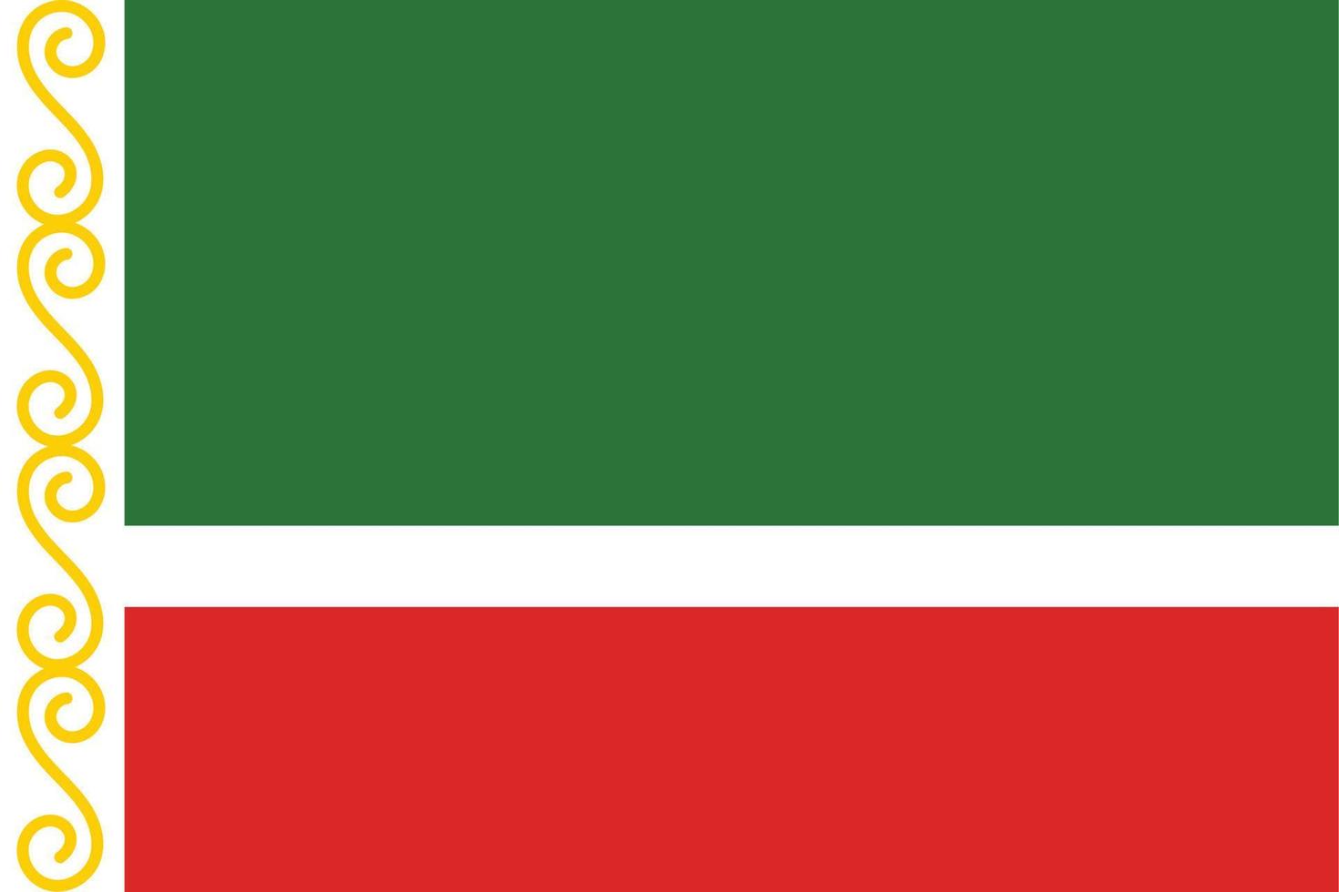 flagga av tjetjenska republik vektor illustration. Tjetjenien flagga
