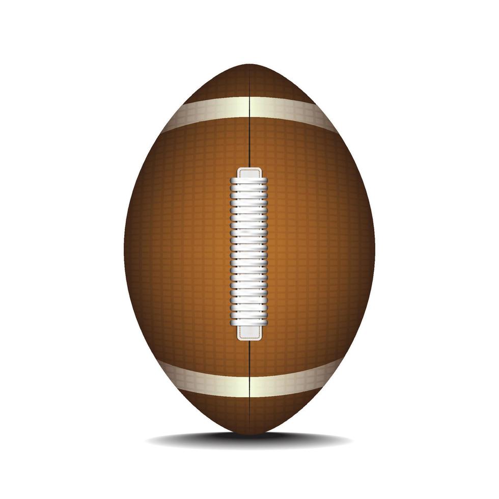 american-football-ball, rugby-sportikone des realistischen stildesigns der farbe durch vektorillustration. vektor