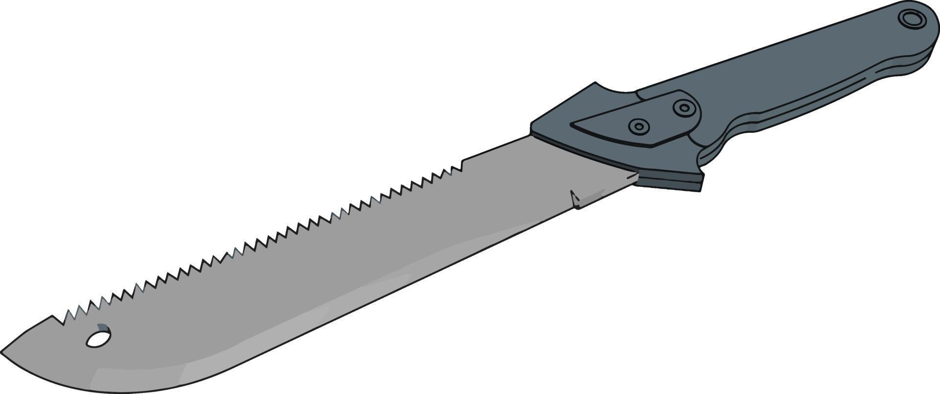 stor kniv, illustration, vektor på vit bakgrund.