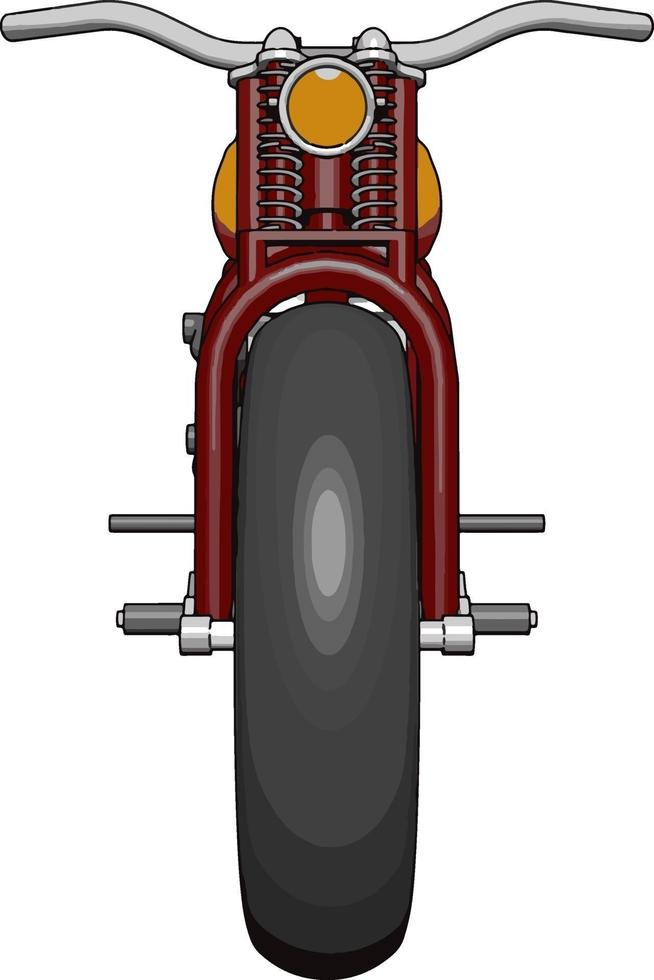 rotes Motorrad, Illustration, Vektor auf weißem Hintergrund.