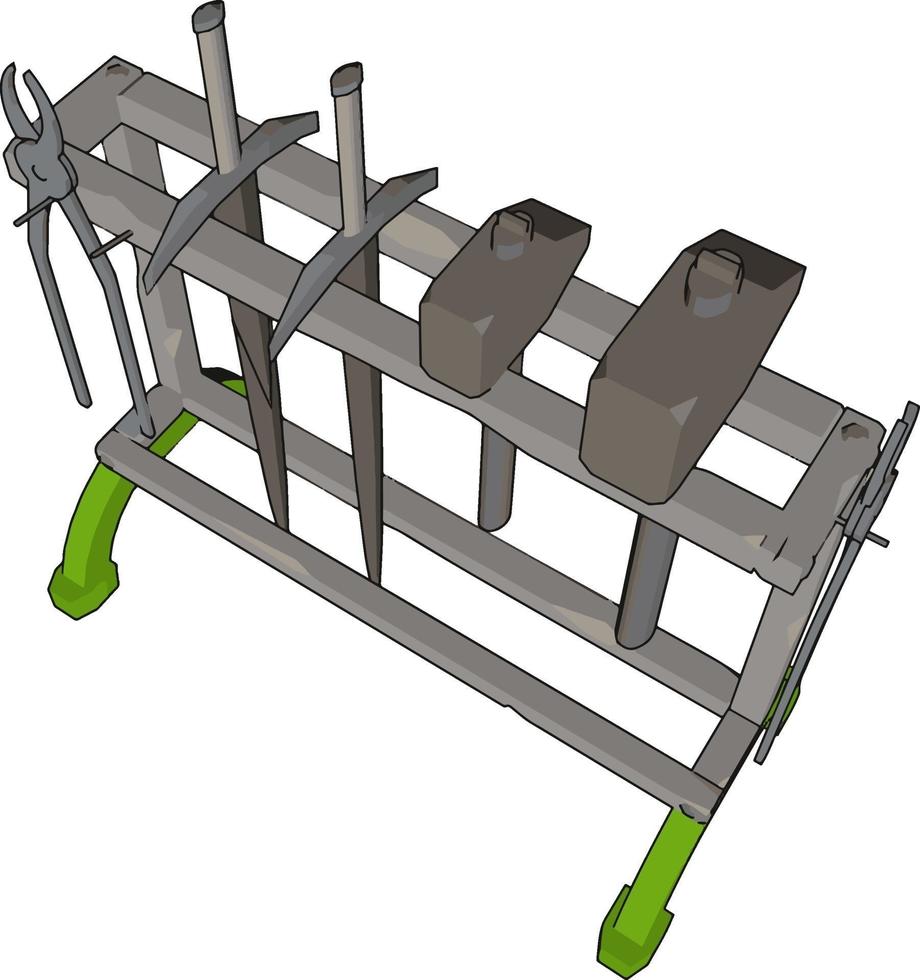 plats för verktyg, illustration, vektor på vit bakgrund.