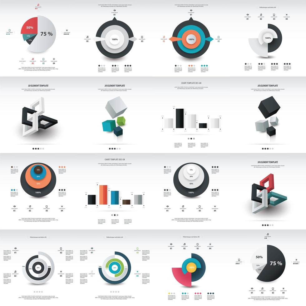 diagram infographics mall vektor