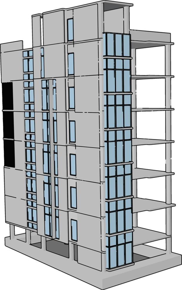 Rohbau, Illustration, Vektor auf weißem Hintergrund.