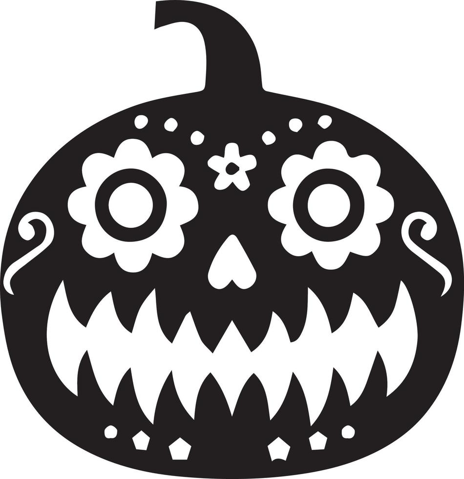 Halloween-Kürbis mit mexikanischem Thema, das für einige Designs spezifisch ist vektor