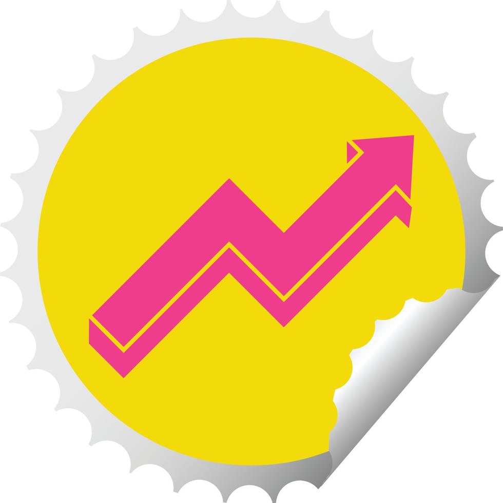 prestanda pil grafisk vektor cirkulär peeling klistermärke