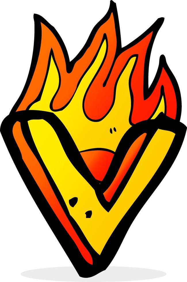 tecknad serie flammande brev vektor