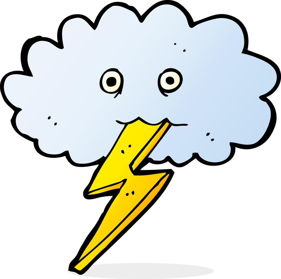 Cartoon-Blitz und Wolke vektor