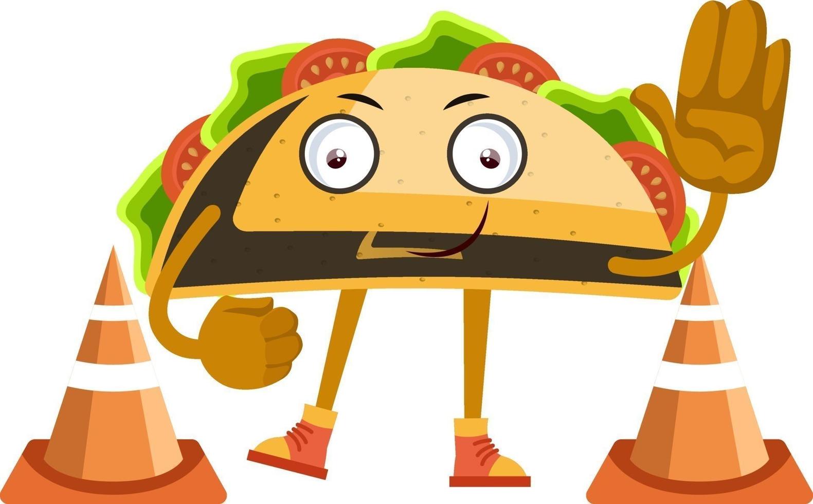 taco ordspråk sluta, illustration, vektor på vit bakgrund.
