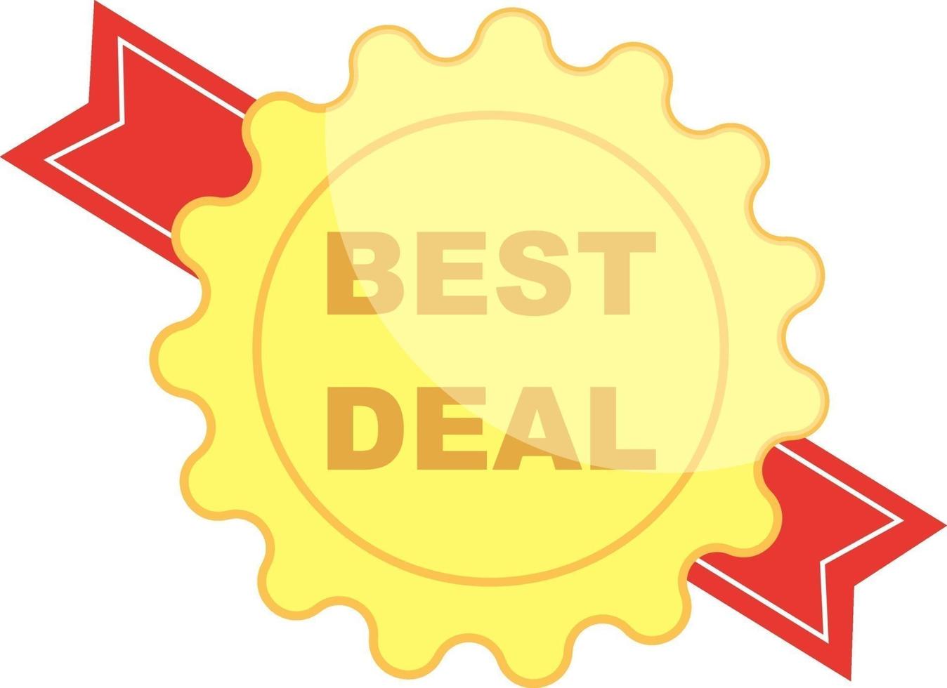 Best-Deal-Abzeichen, Illustration, Vektor auf weißem Hintergrund