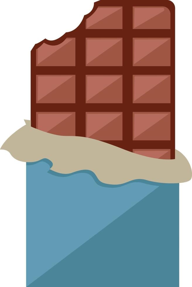 choklad bar, illustration, vektor på vit bakgrund