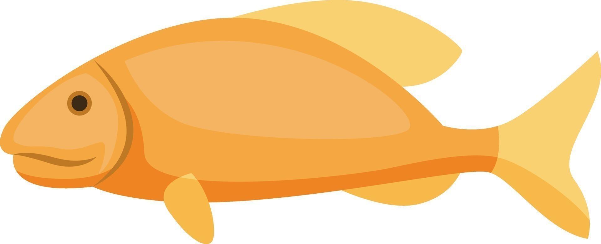 gul fisk, illustration, vektor på vit bakgrund