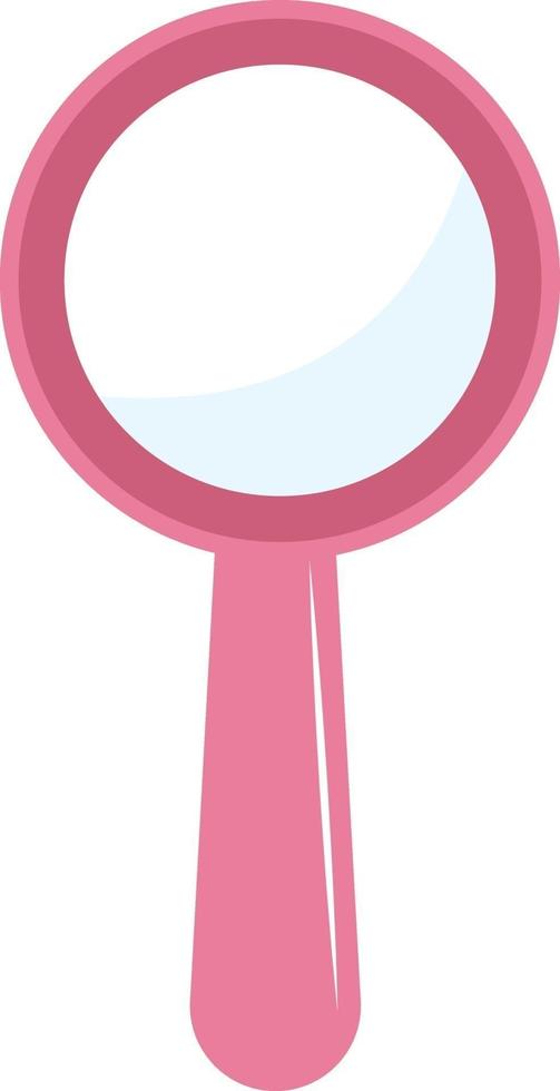 Rosa kleiner Spiegel, Illustration, Vektor auf weißem Hintergrund