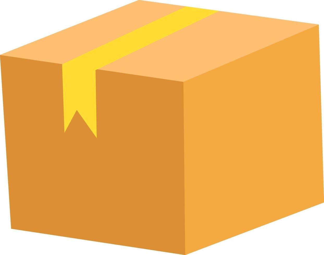 orange Box, Illustration, Vektor auf weißem Hintergrund