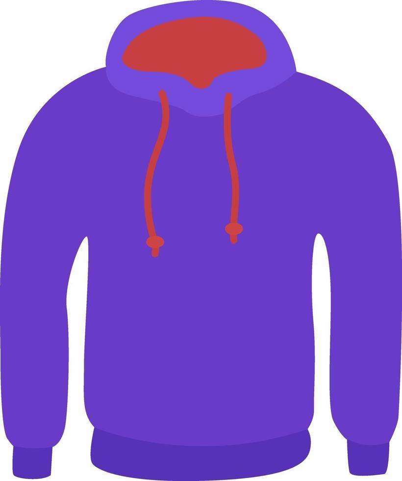 Lila Pullover, Illustration, Vektor auf weißem Hintergrund