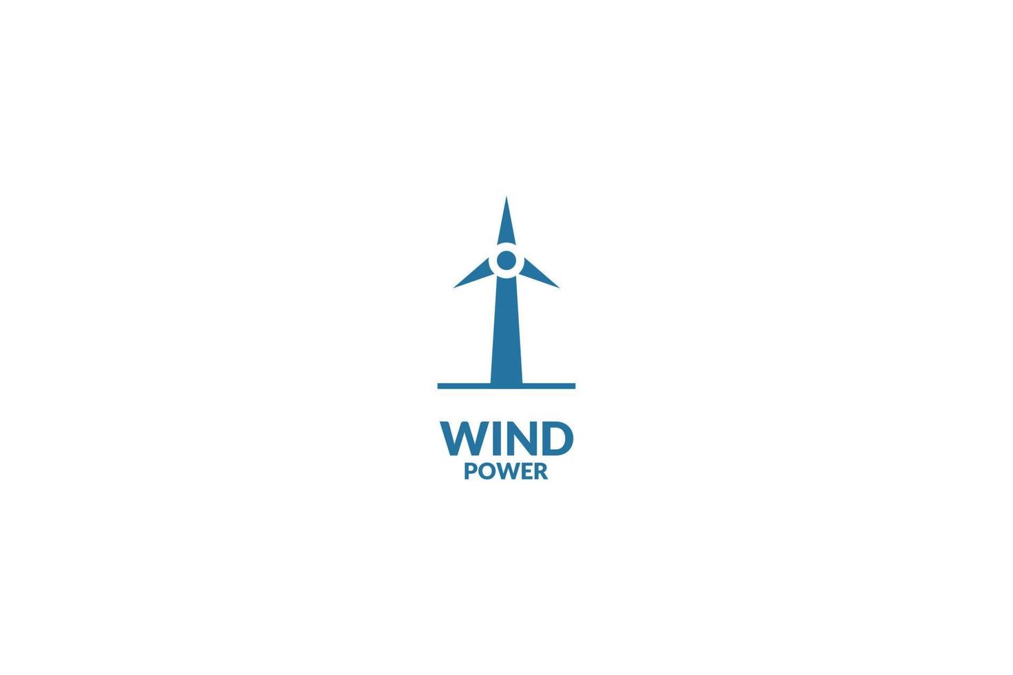 Windkraft-Logo-Design-Vektor-Illustration-Idee vektor