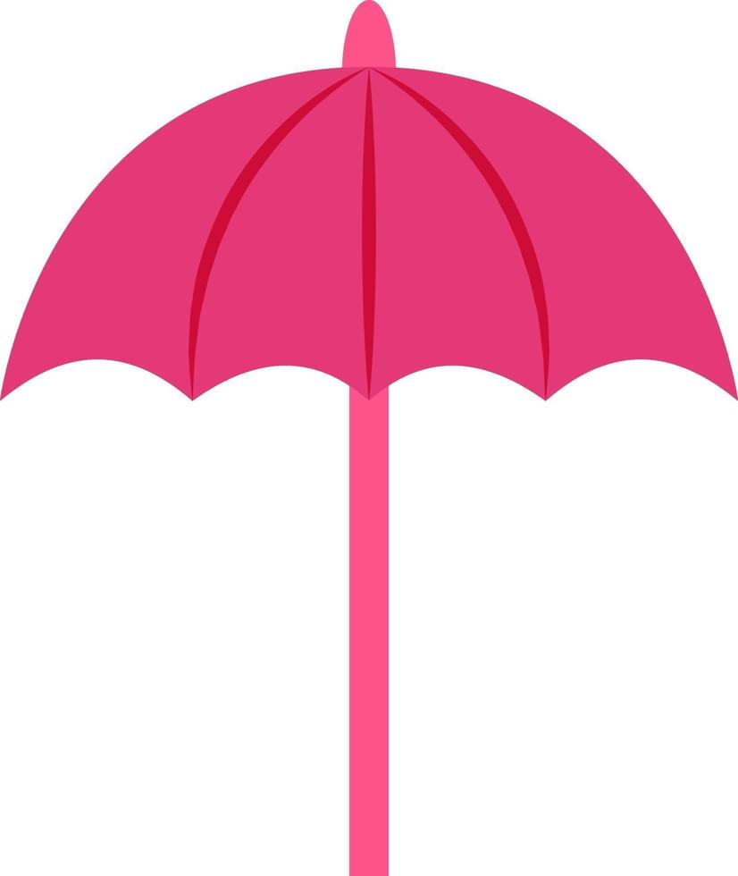 rosa Regenschirm, Illustration, Vektor auf weißem Hintergrund