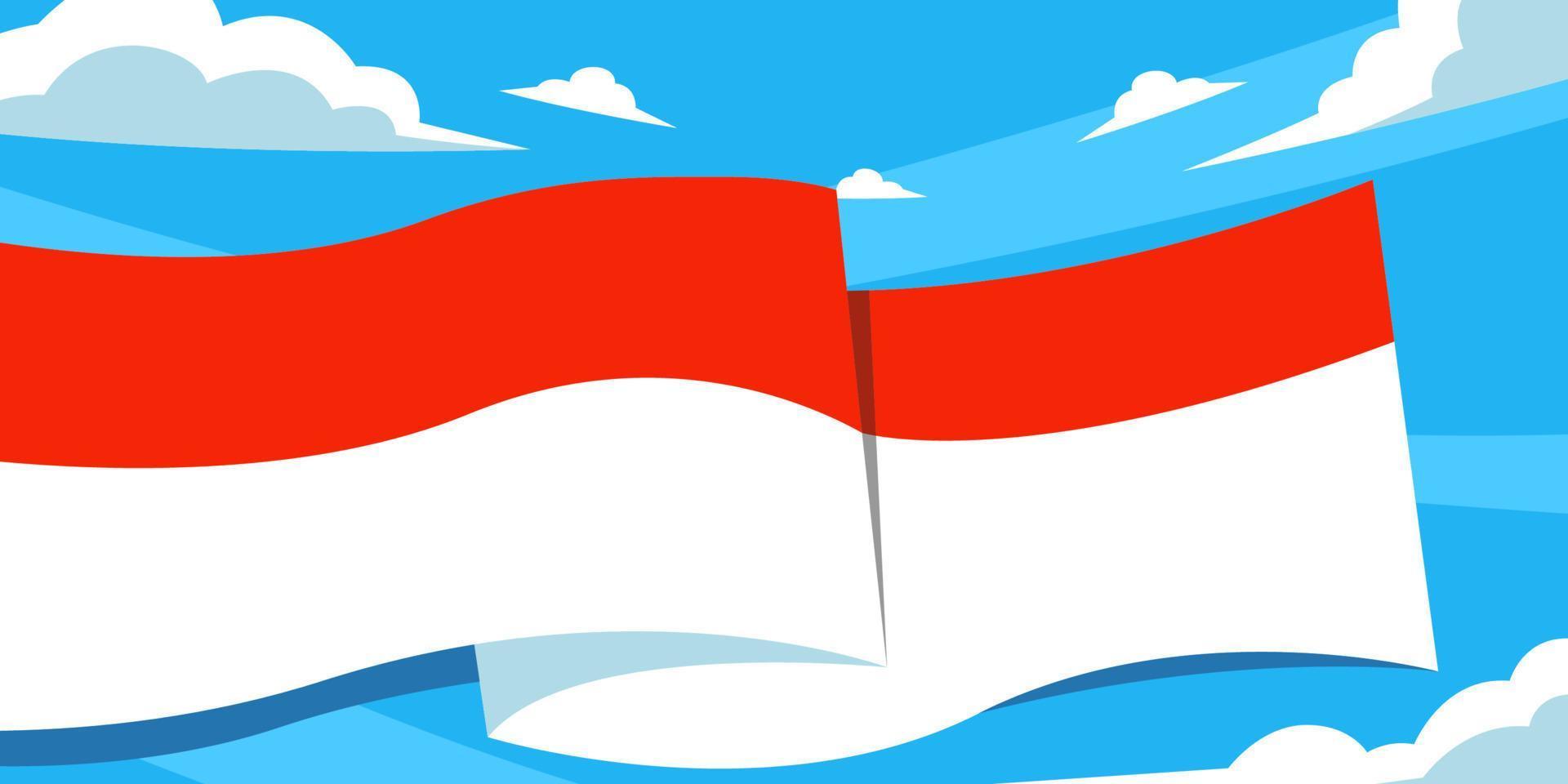 Vektorhintergrund der indonesischen Flagge vektor