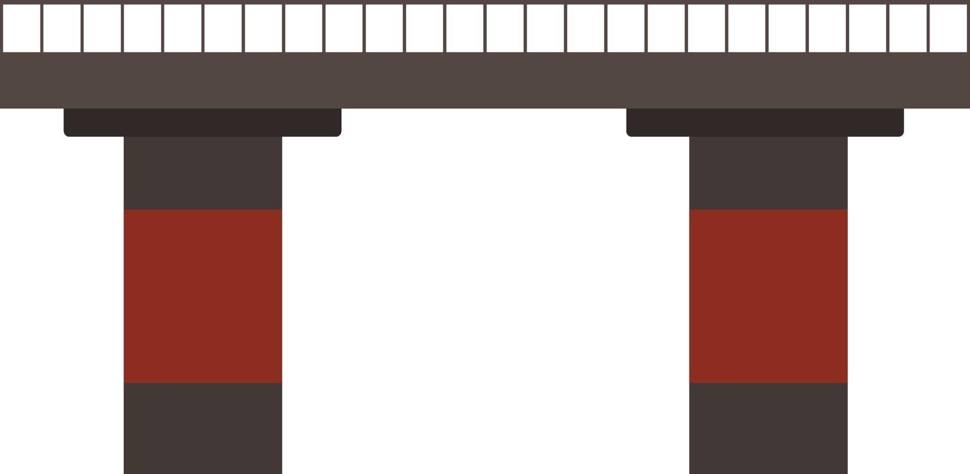 große Brücke, Illustration, Vektor auf weißem Hintergrund.