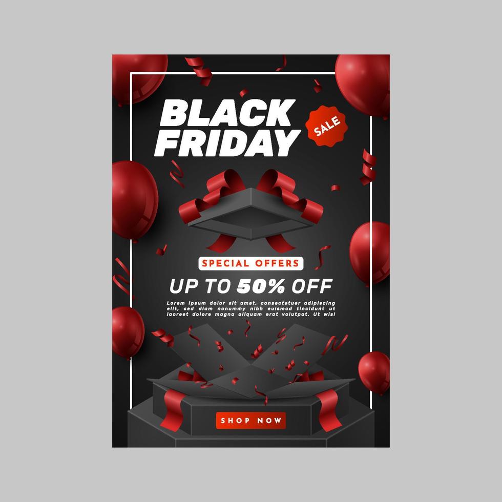 Black Friday kampanjaffisch vektor