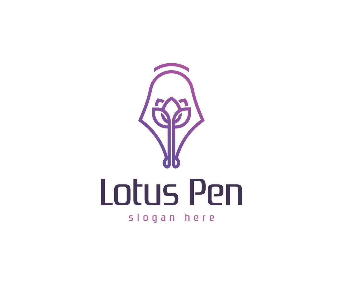 Lotus-Pen-Logo vektor